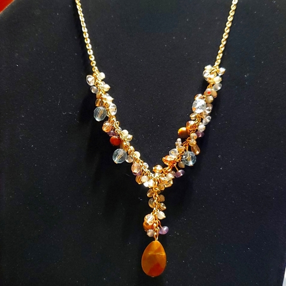 Tigereye Tigers Eye Mixed Gemstone Necklace - Picture 1 of 5